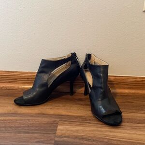 Elegant Black Peep-Toe Heels